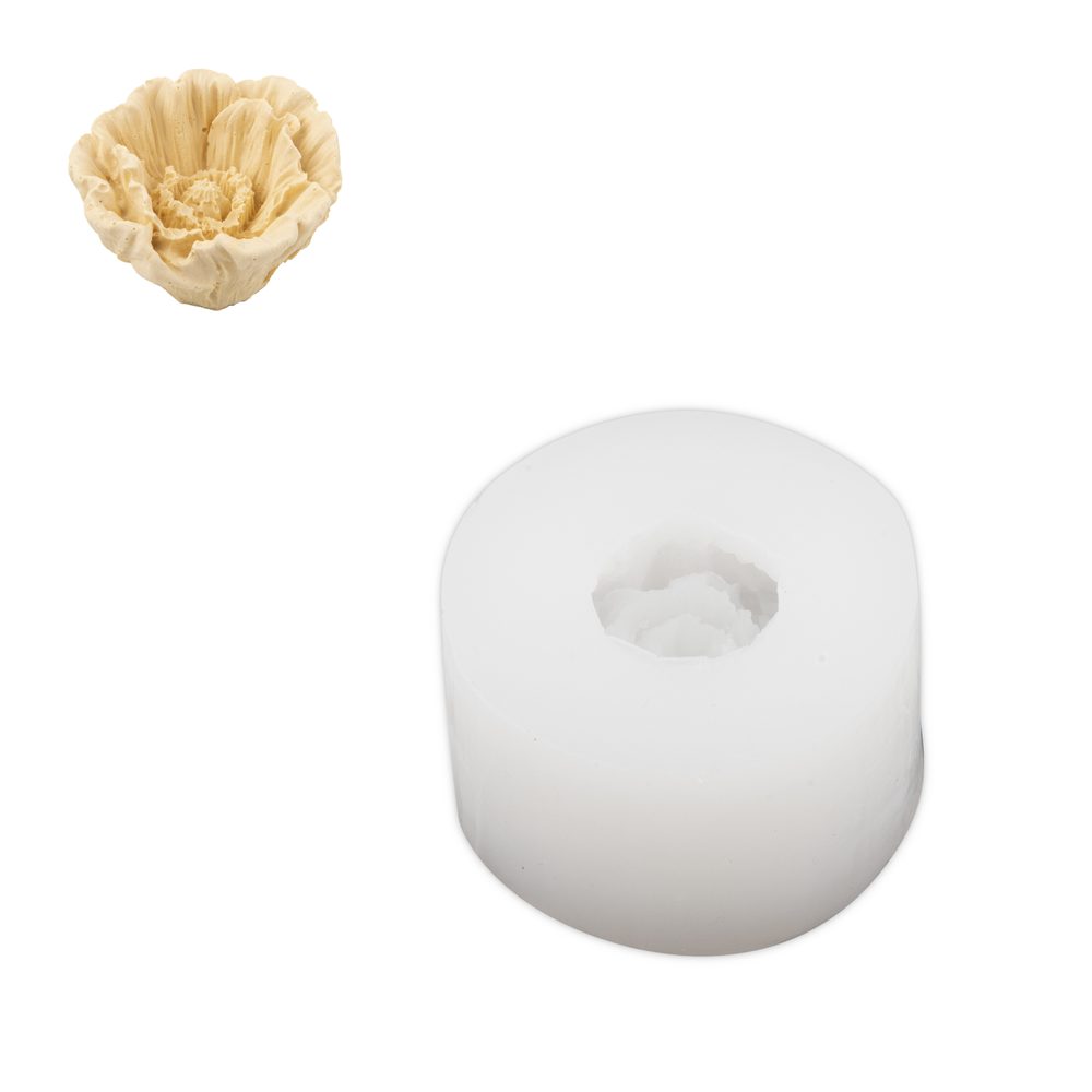 Manumi Silikonová forma na odlévání kreativní hmoty květ 78x37mm - 3 ks