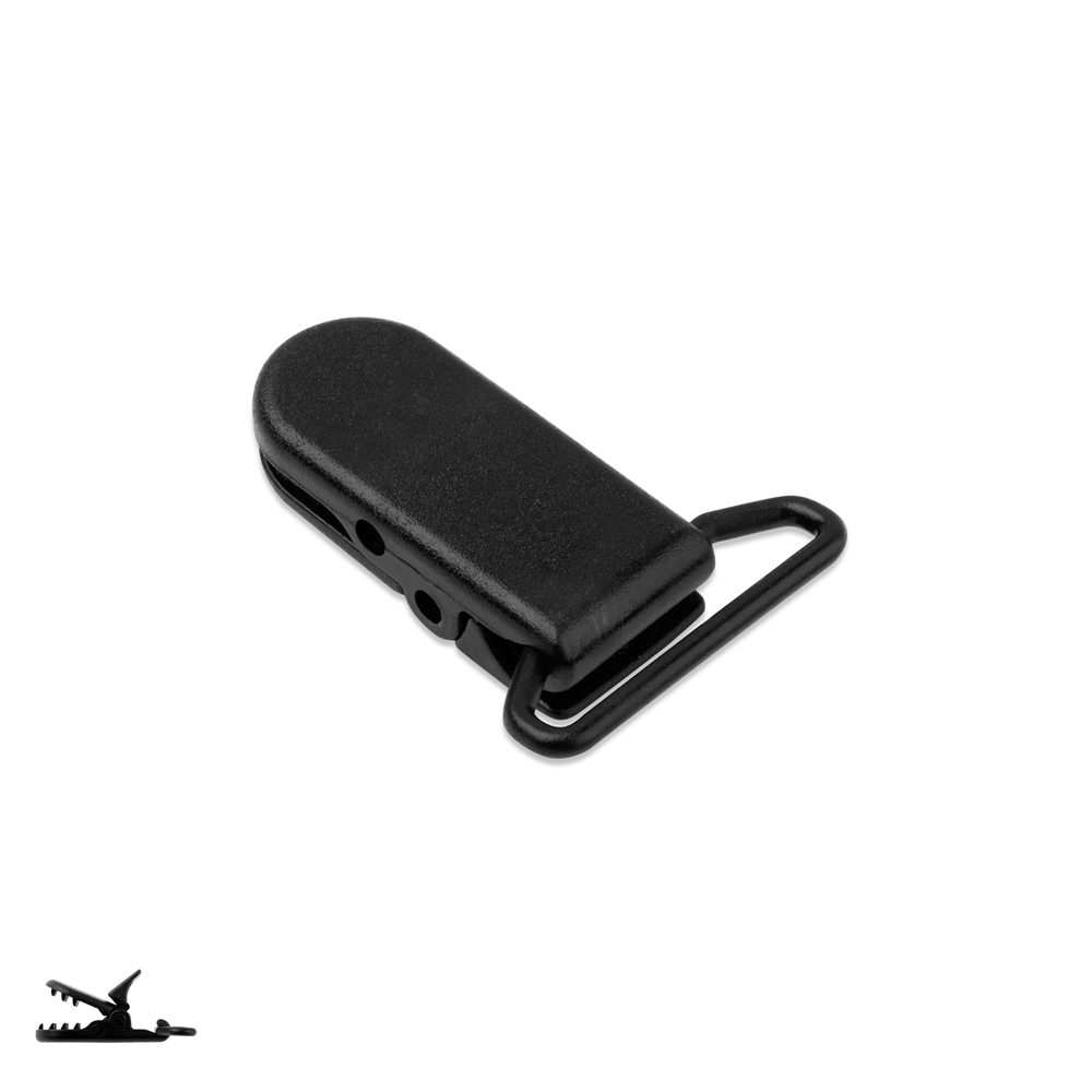 Plastový klip na dudlík 37x16x9mm Black - 10 ks