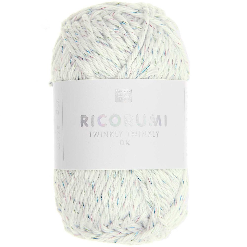 Rico Design Háčkovací příze Ricorumi Twinkly Twinkly odstín 002 bílá - 3 ks