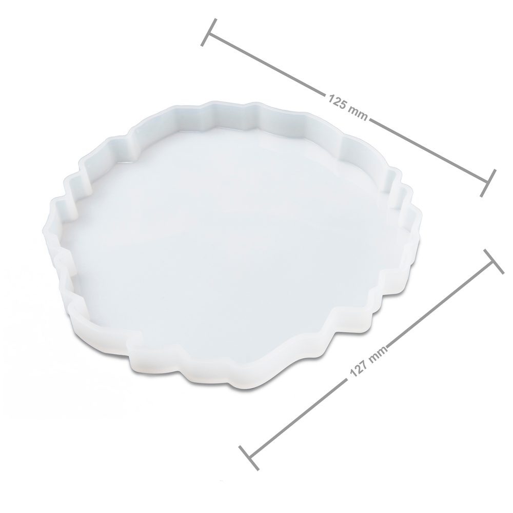 Manumi Silikonová forma na odlévání křišťálové pryskyřice podtácek 127x125x12mm - 1 ks