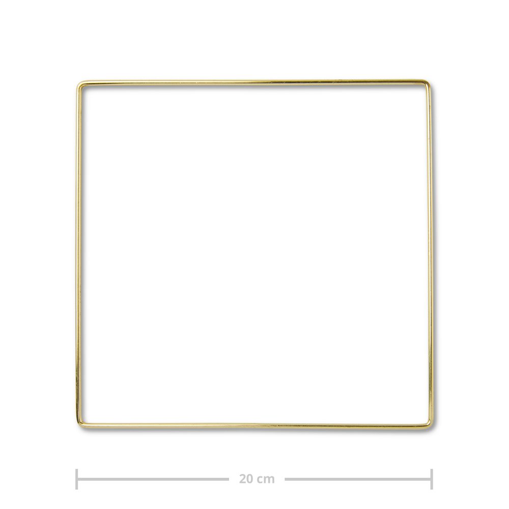 Kovový rám čtverec na macramé 20cm - 3 ks