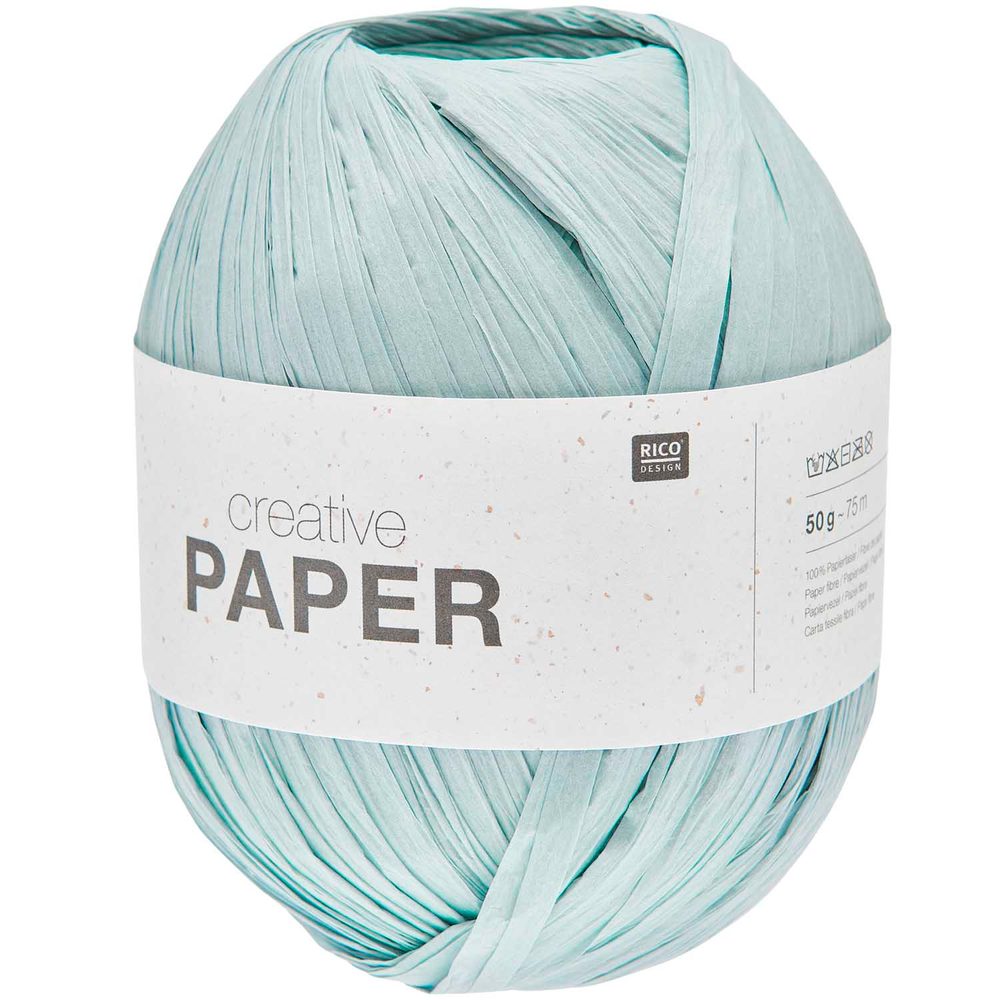 Rico design háčkovací papírová příze Creative paper odstín 007 tyrkysová - 3 ks