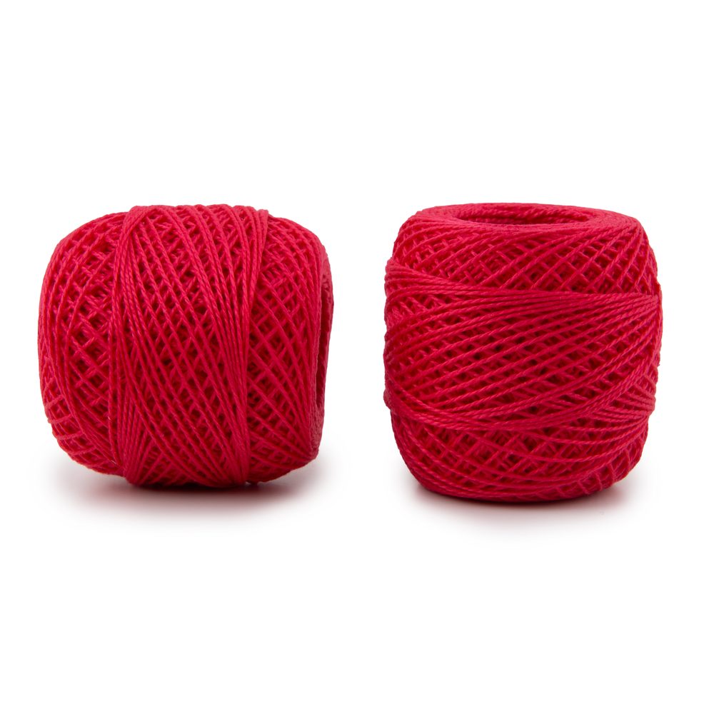 Niťárna Česká Třebová Háčkovací a vyšívací příze Perlovka 85m jahodová - 3 ks