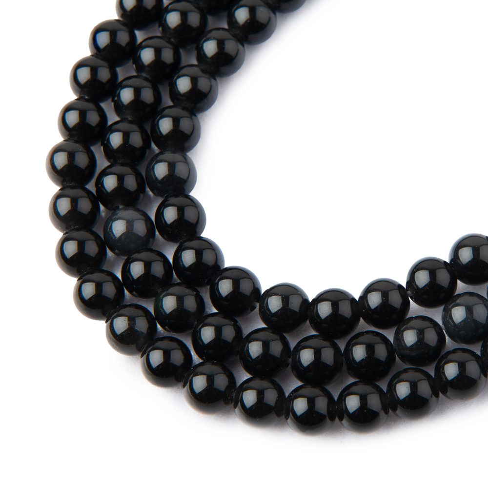 Korálky z minerálu Duhový obsidián 6 mm - 10 ks