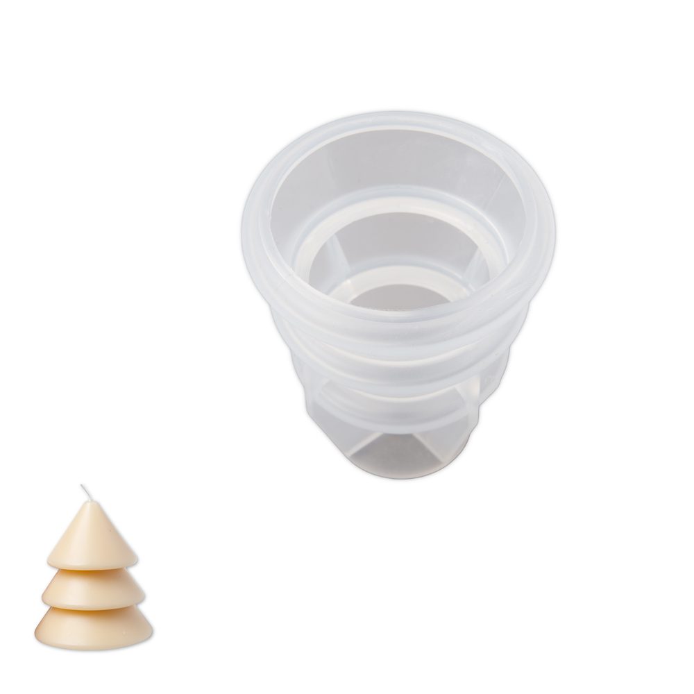 Manumi Silikonová forma na svíčku ve tvaru vánočního stromku 75x100mm - 3 ks