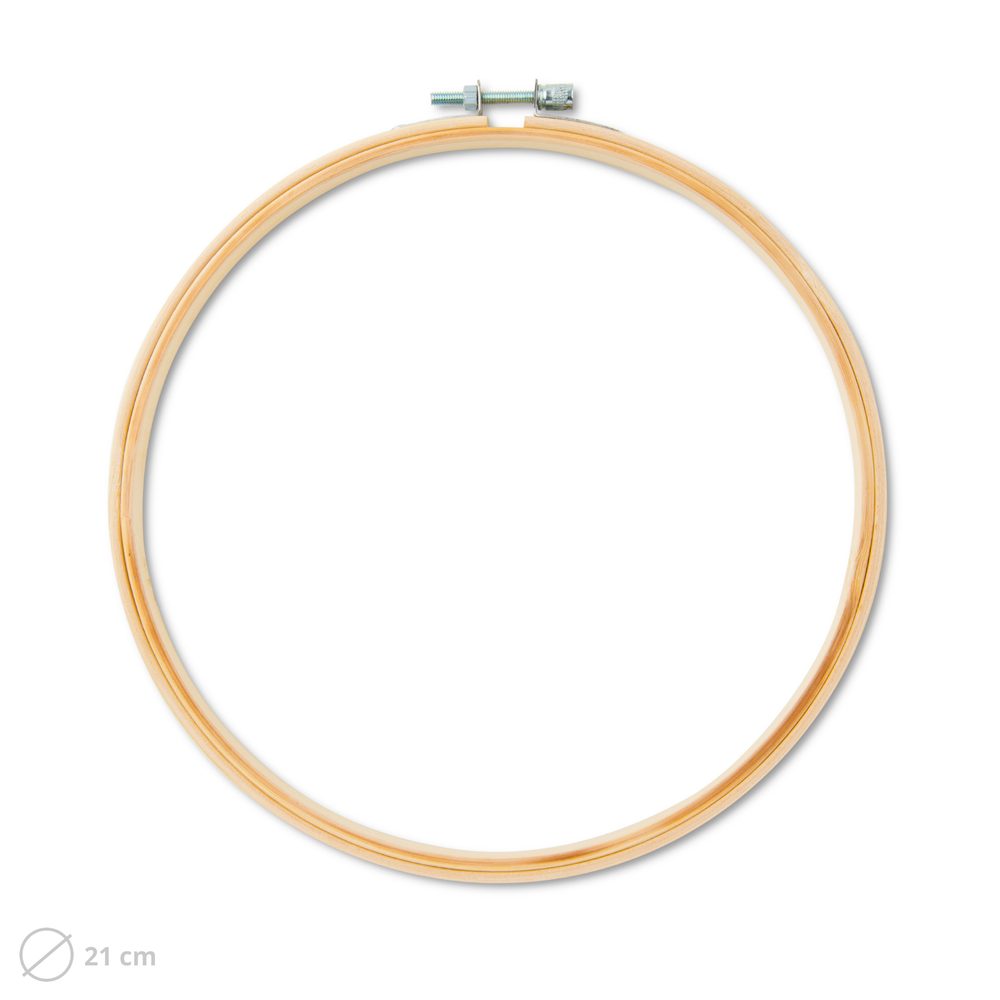 Dřevěný vyšívací kruh 21cm - 3 ks