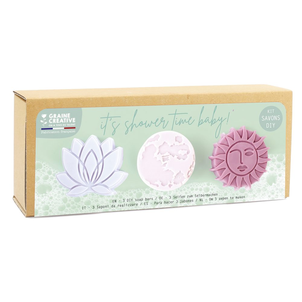 Graine Creative Kreativní sada na výrobu mýdel Shower time calm - 3 sady