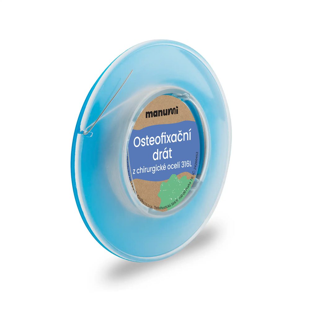 Manumi Osteofixační drát z chirurgické oceli 316L tvrdý 0,6 mm/5m - 3 ks