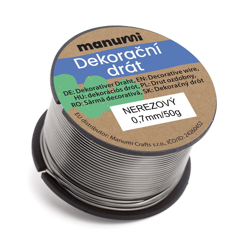 Manumi Nerezový drát 0,7 mm/50 g - 3 ks