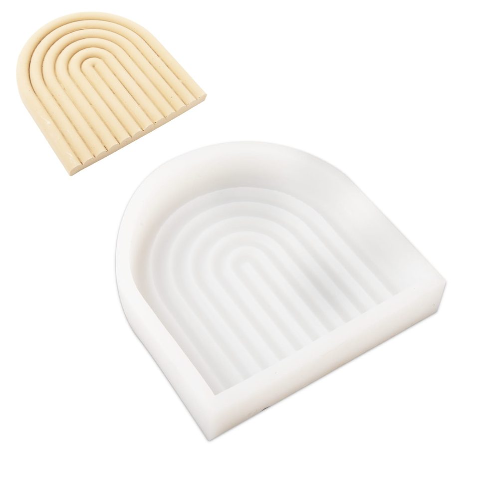 Manumi Silikonová forma na odlévání kreativní hmoty duha 154x158x30mm - 3 ks