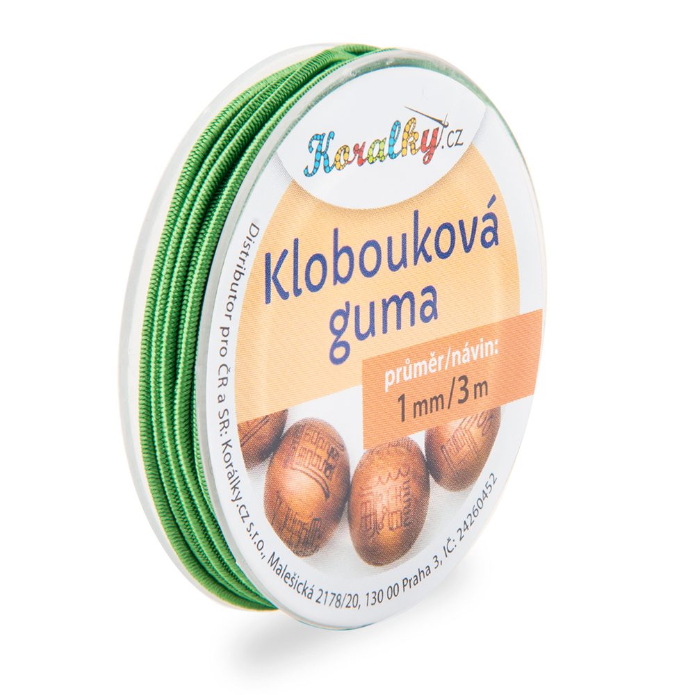 Manumi Klobouková guma 1mm/3m zelená č.6 - 5 ks