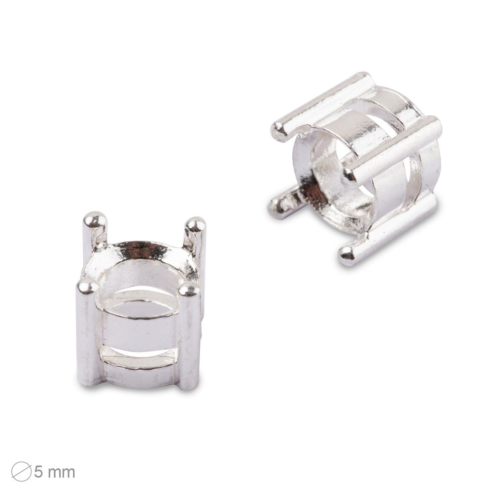 Krapnička kulatá ø 5mm stříbrná - 3 ks