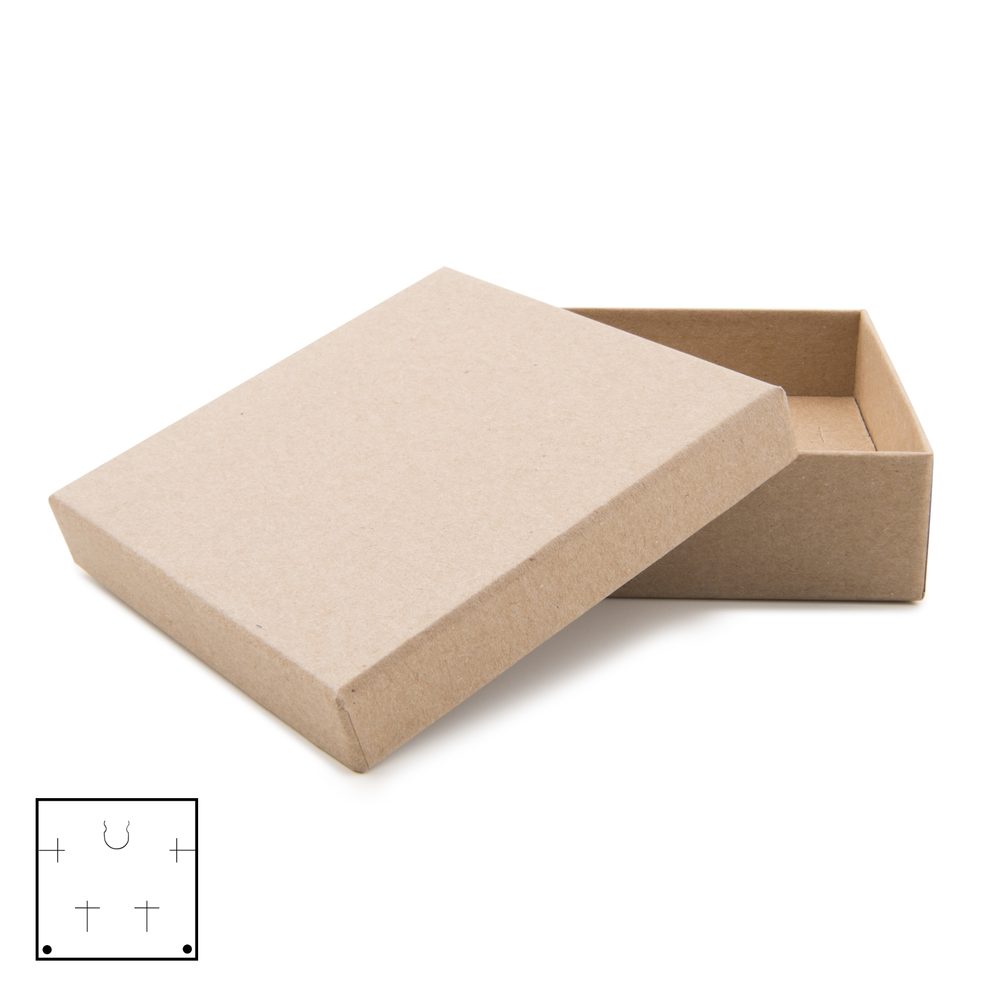 ECO dárková krabička kraftová 100x100x30mm - 1 ks