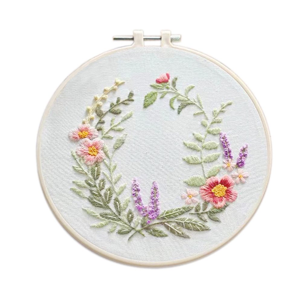 Manumi sada na vyšívání květinový věnec - 3 sady