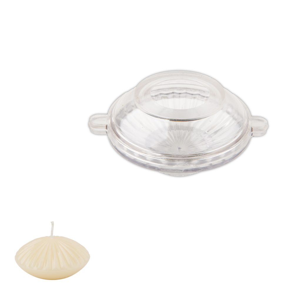 Forma na plovoucí svíčky v oválném tvaru se vzorem 50x28mm - 3 ks