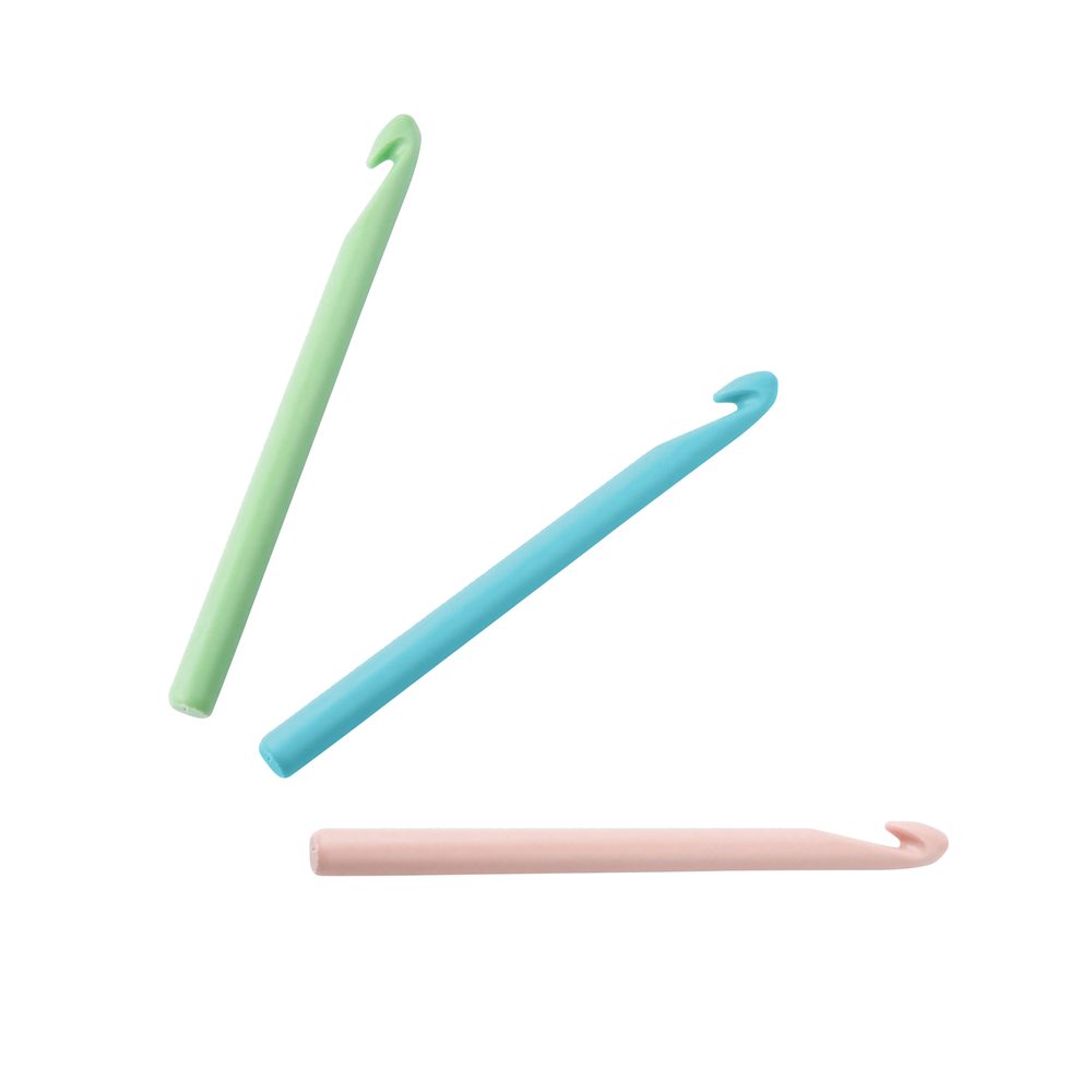 Háček na háčkování plastový 10 mm - 3 ks