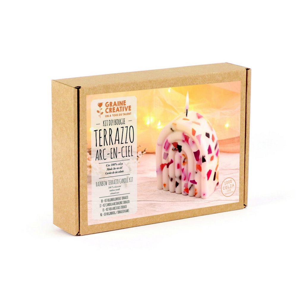 Graine Creative Sada na výrobu svíčky s terrazzo efektem - 1 sada