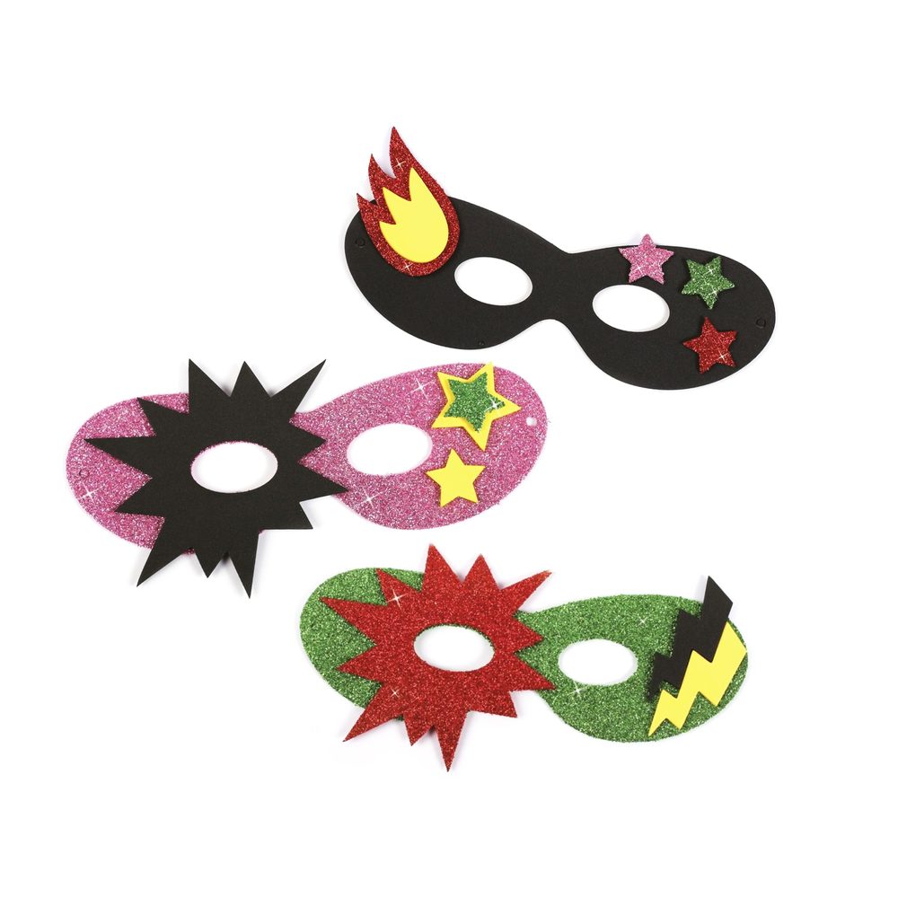 Graine Creative Sada na výrobu masek s motivem superhrdiny 12 ks - 1 sada