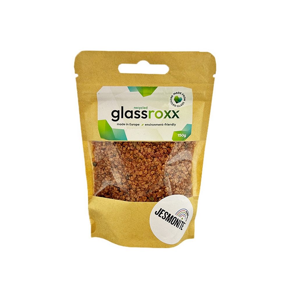Jesmonite skleněné kamínky GlassRoxx v barvě bronzu 150 g - 3 ks