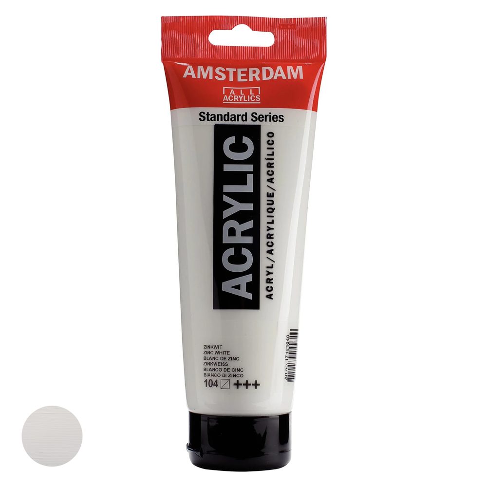 Royal Talens Amsterdam akrylová barva v tubě Standart Series 250 ml 104 Zinc White - 1 ks