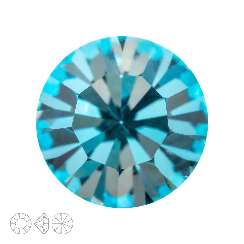 Preciosa MC Šaton MAXIMA SS39 Aqua Bohemica - 18 ks