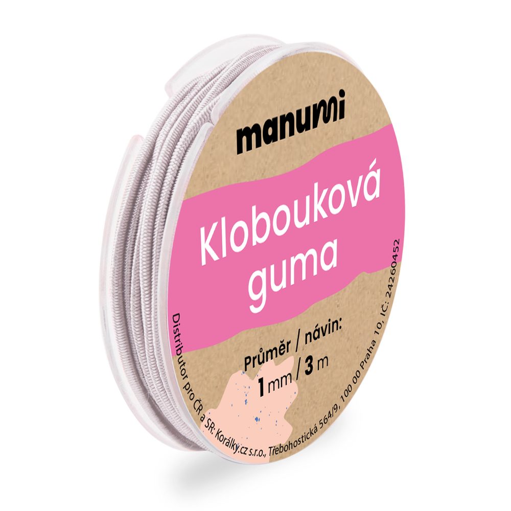 Manumi Klobouková guma 1 mm/3m šedá č. 11 - 1 ks