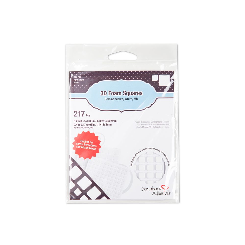 Efco Pěnové lepící čtverečky bílé 217ks - 5 ks - 5 ks