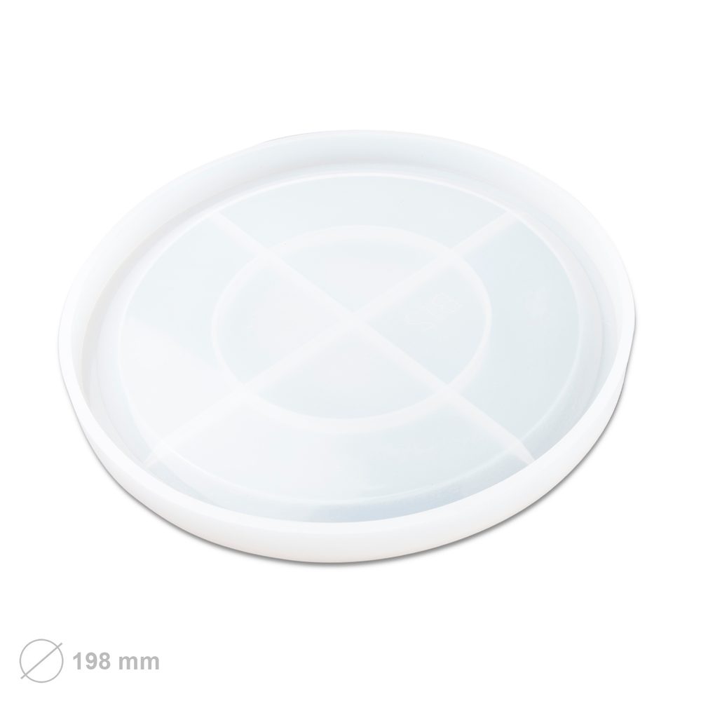 Manumi Silikonová forma na odlévání křišťálové pryskyřice kulatý podtácek 198x15mm - 3 ks