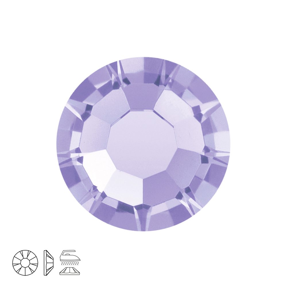 Preciosa MC nažehlovací šatonová růže MAXIMA SS16 Tanzanite - 72 ks