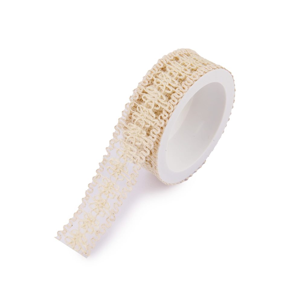 Dárková stuha režná krémová 30mm/2m - 5 ks - 5 ks