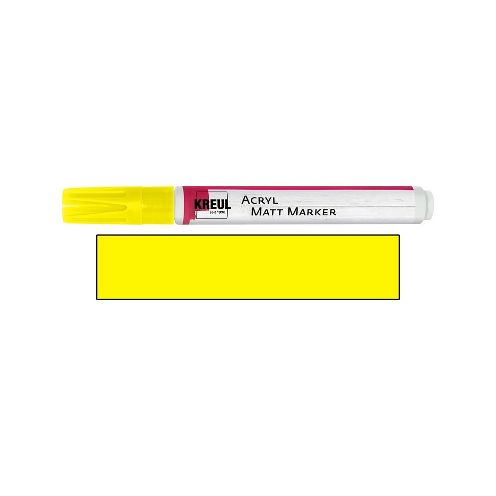 KREUL Akrylový marker matný KREUL medium žlutý - 1 ks