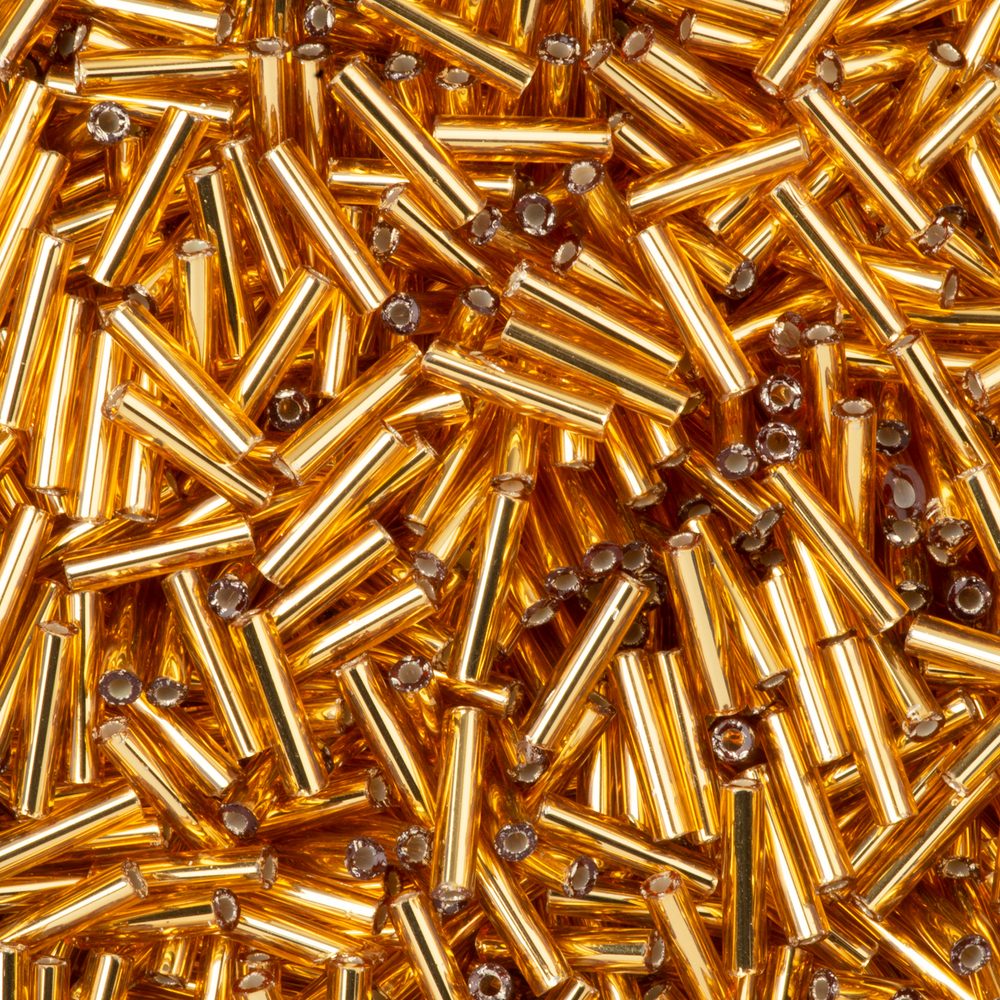 PRECIOSA ORNELA Rokajlové korálky - PRECIOSA rokajl čípky 50 g 9 mm zlaté - 1 ks