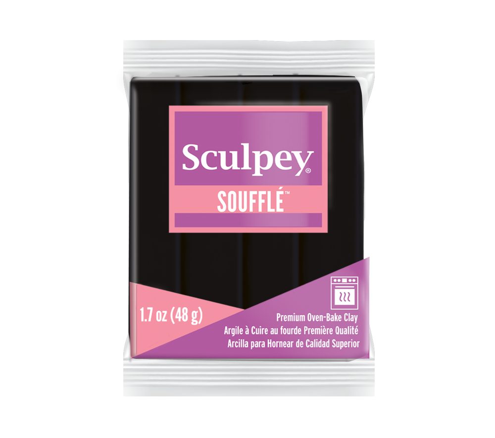 Sculpey SOUFFLÉ Poppy Seed černá - 5 ks - 5 ks