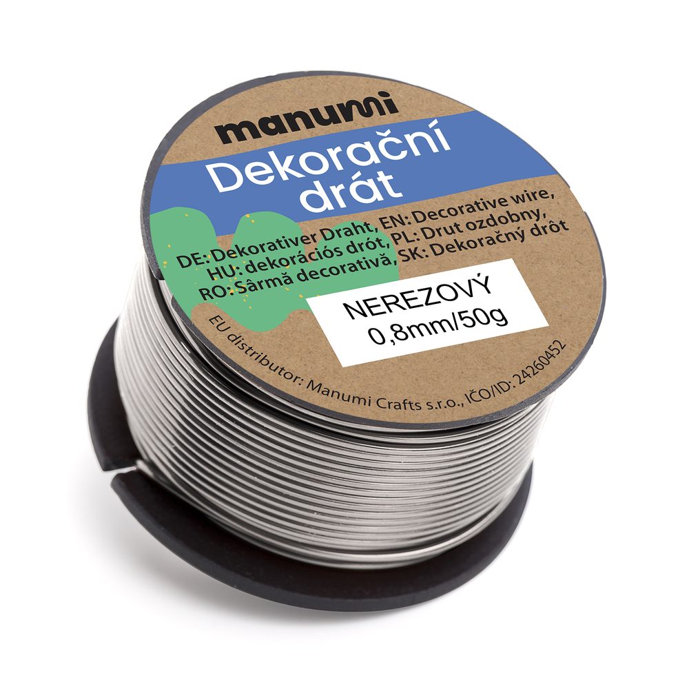 Manumi Nerezový drát 0,8 mm/50 g - 3 ks