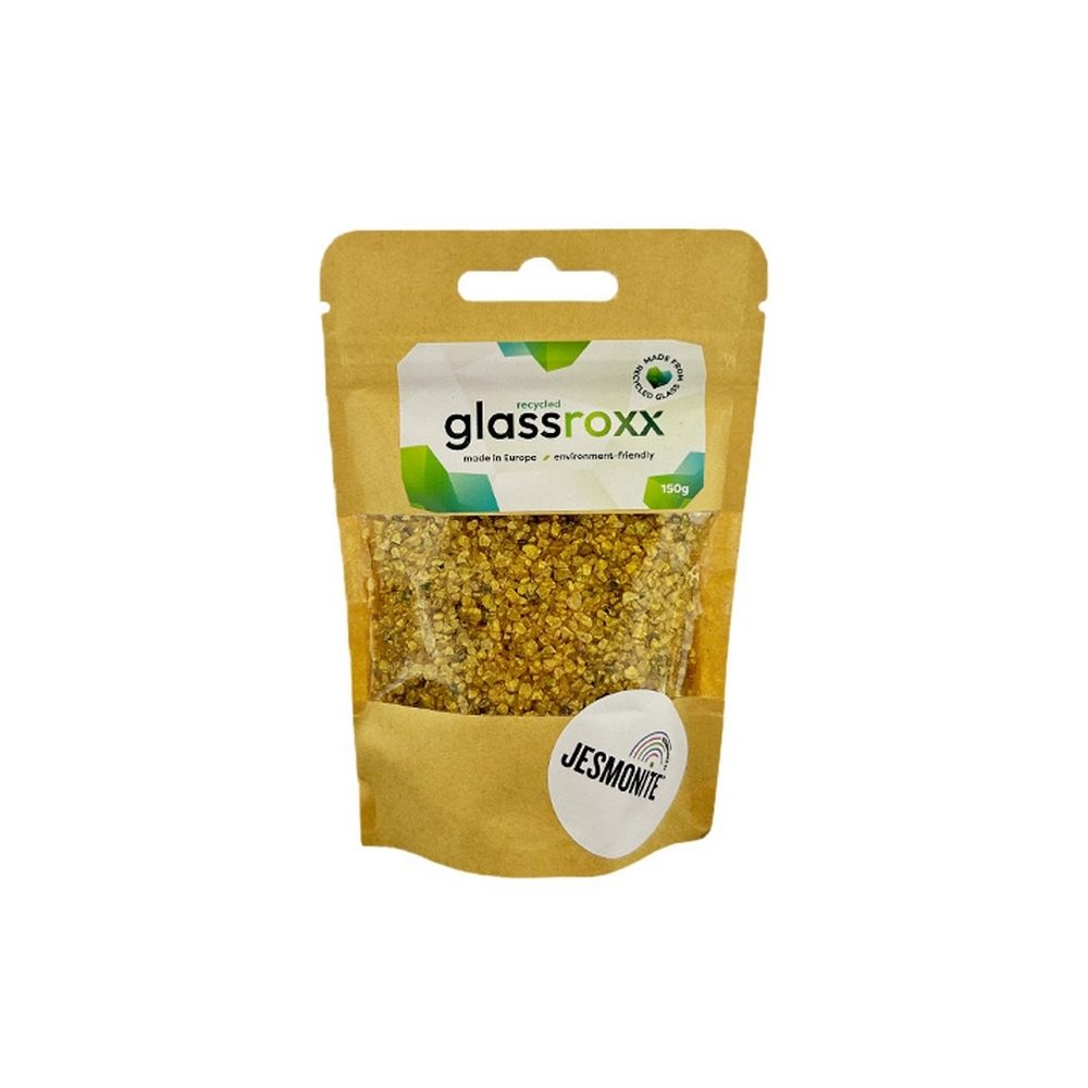 Jesmonite skleněné kamínky GlassRoxx v barvě zlata 150 g - 3 ks