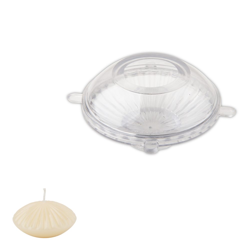 Forma na plovoucí svíčky v oválném tvaru se vzorem 70x36mm - 3 ks