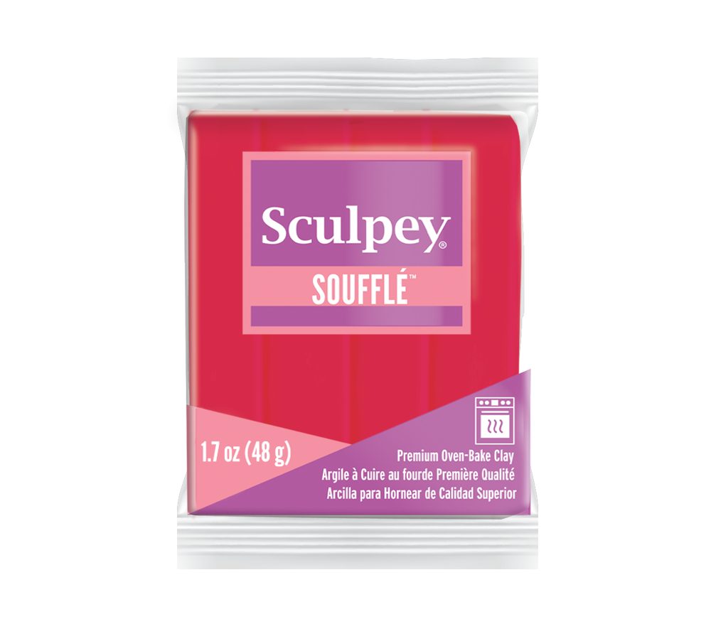 Sculpey SOUFFLÉ Raspberry růžová - 5 ks - 5 ks