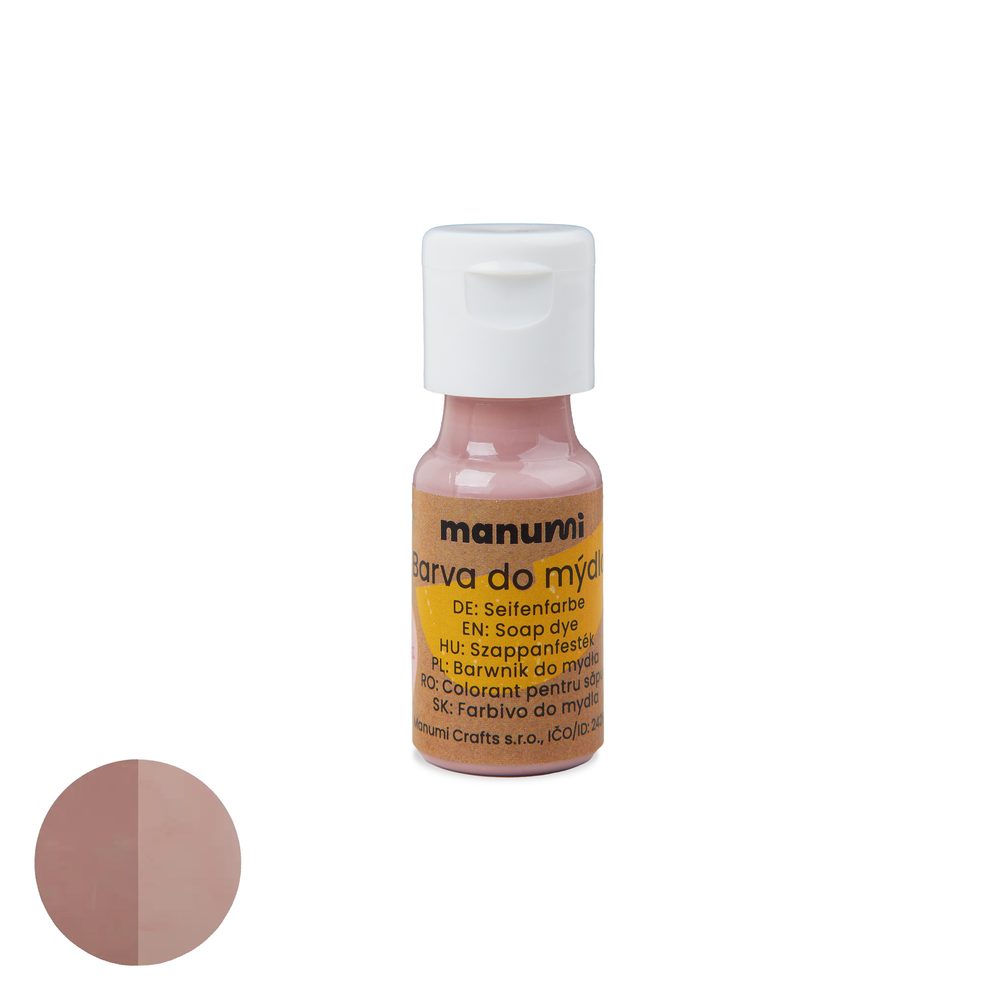 Manumi tekutá barva do mýdla 10 ml pudrově růžová - 3 ks