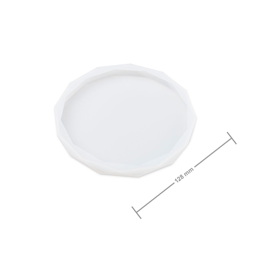 Manumi Silikonová forma na odlévání kreativní hmoty podtácek bez okraje hranatý 128x10mm - 1 ks