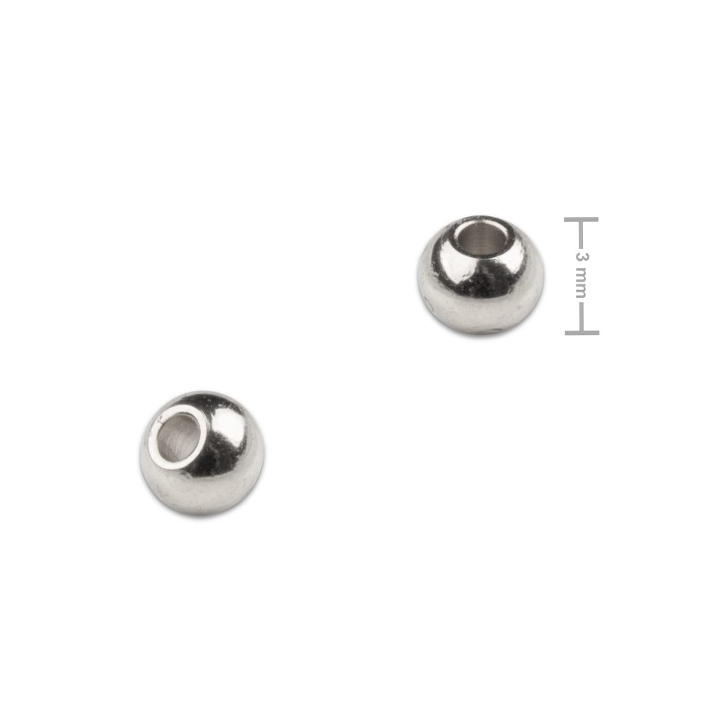 Korálek z chirurgické oceli 3 mm - 15 ks