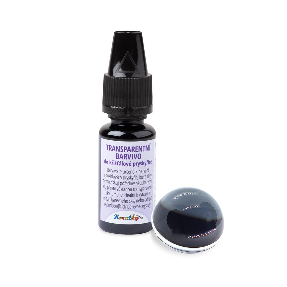 Manumi Transparentní NANO barvivo do křišťálové pryskyřice černé 5ml - 5 ks - 5 ks