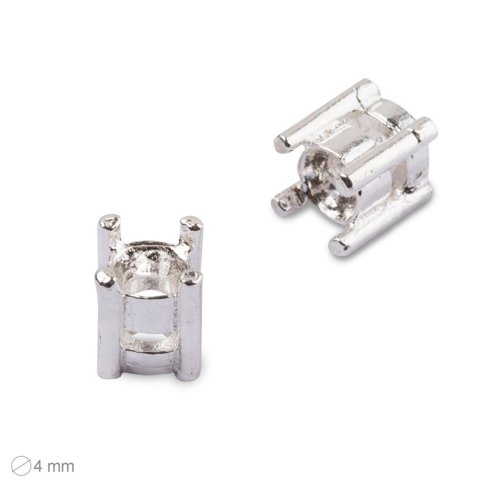 Krapnička kulatá ø4mm stříbrná - 3 ks