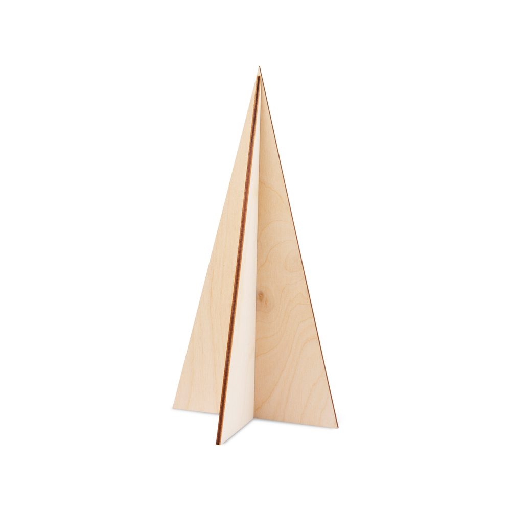 Dřevěný výřez skládací stromek rovný 22,5cm - 3 ks