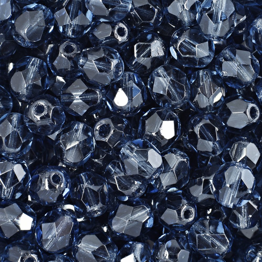 Manumi české broušené korálky 6 mm Dark Montana Blue - 30 ks