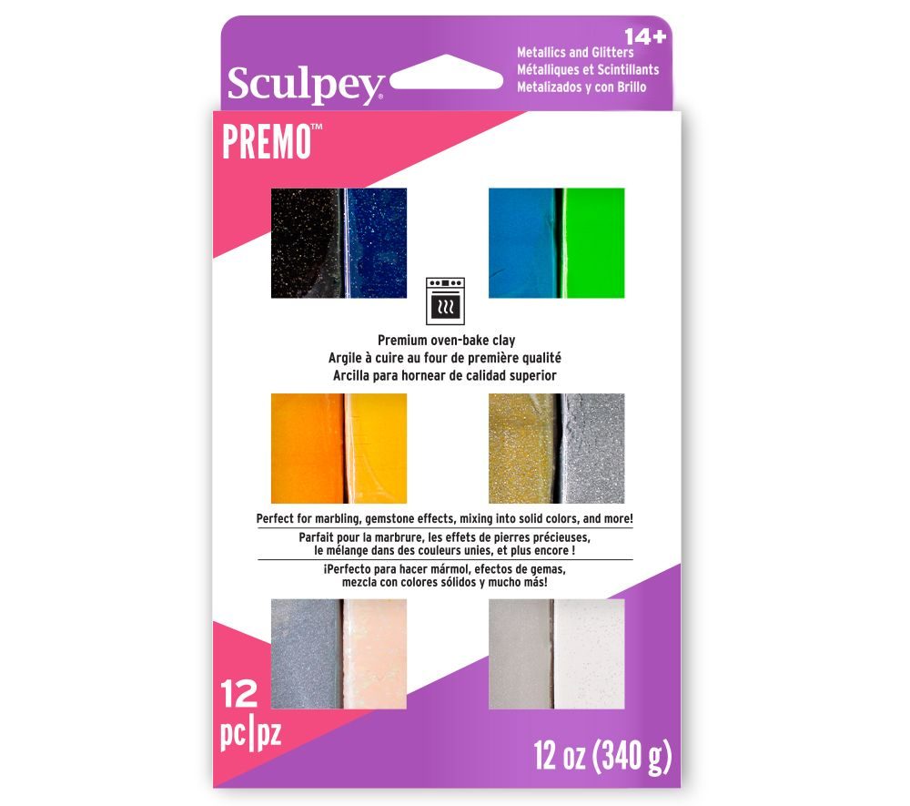 Sculpey PREMO Accents sada 340g 12 barev - 3 sady