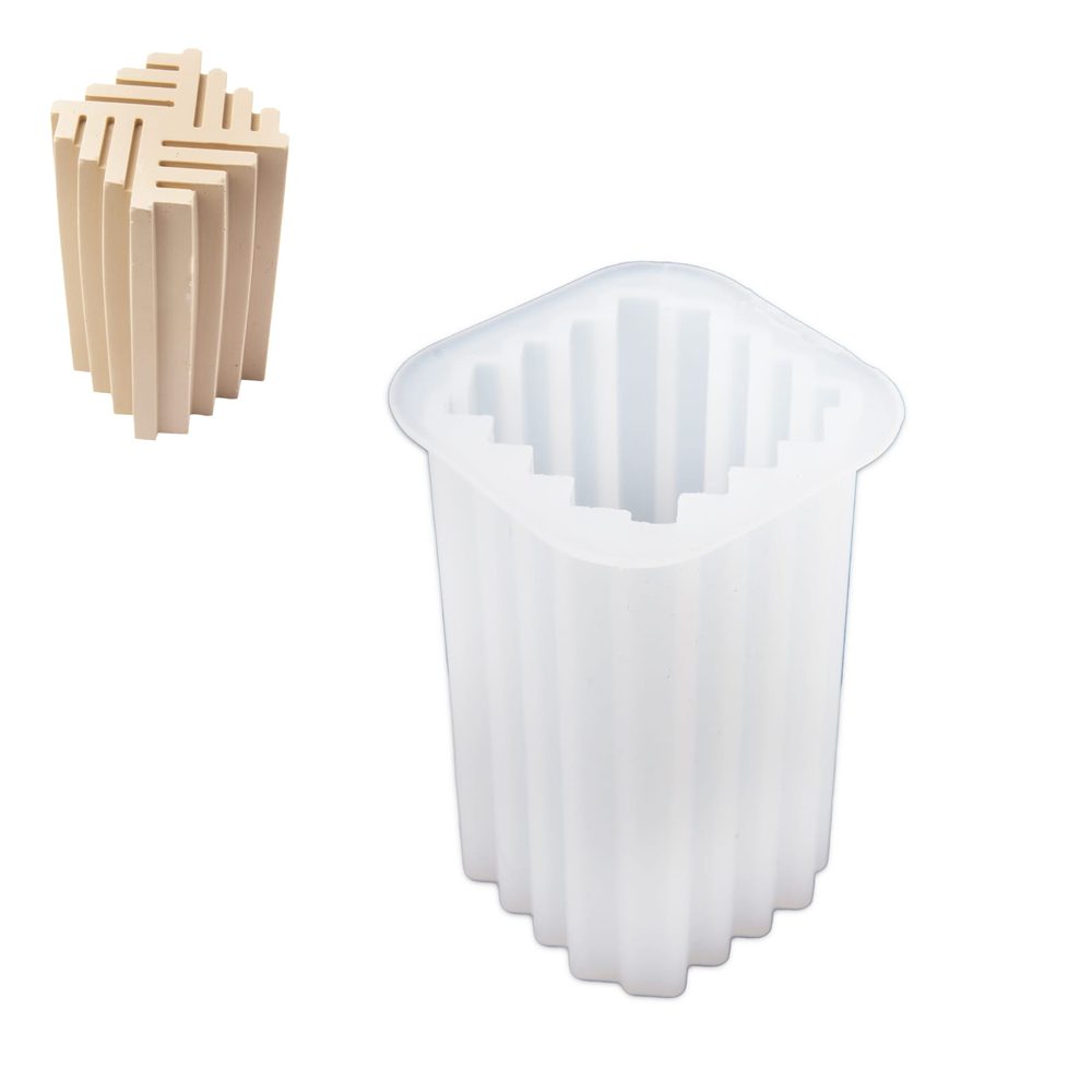 Manumi Silikonová forma na odlévání kreativní hmoty geo kvádr 87x57x57mm - 3 ks