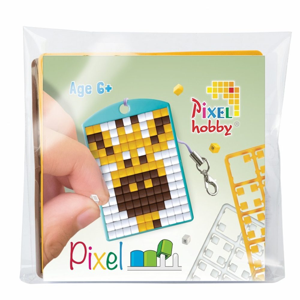 Pixelhobby Pixel klíčenka žirafa nebo tygr - 1 ks