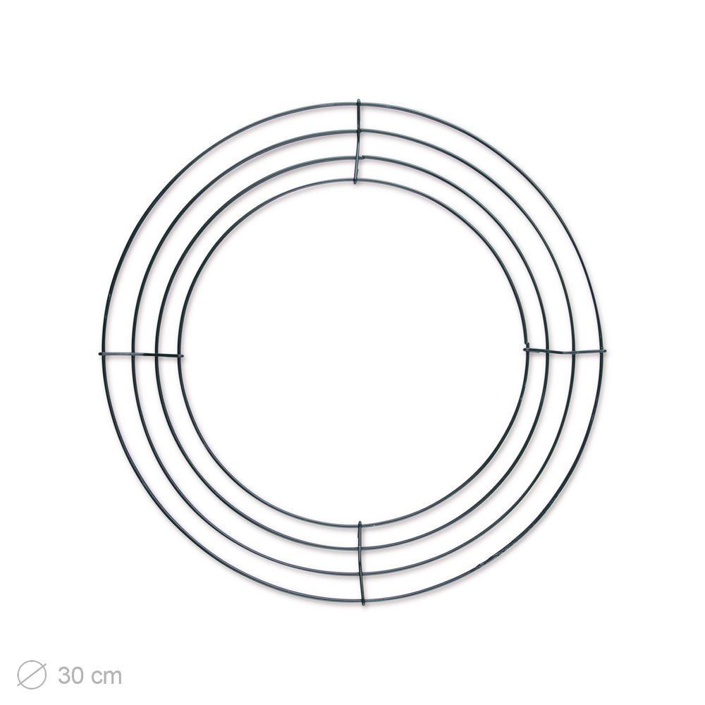 Drátěný základ na věnec 30cm - 3 ks