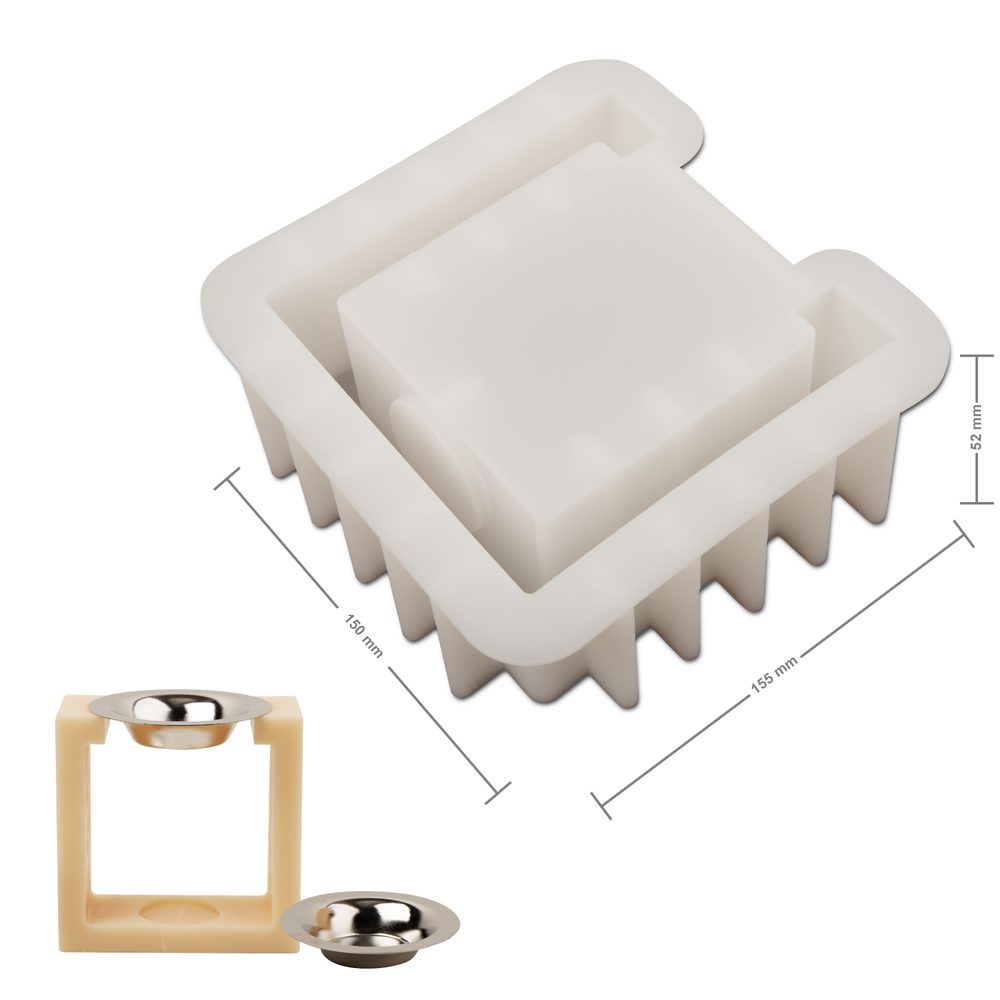 Manumi sada silikonové formy na odlévání kreativní hmoty 155 x 150 x 52 mm a 2 misek na vonné vosky ⌀88 mm na výrobu aromalampy - 3 ks