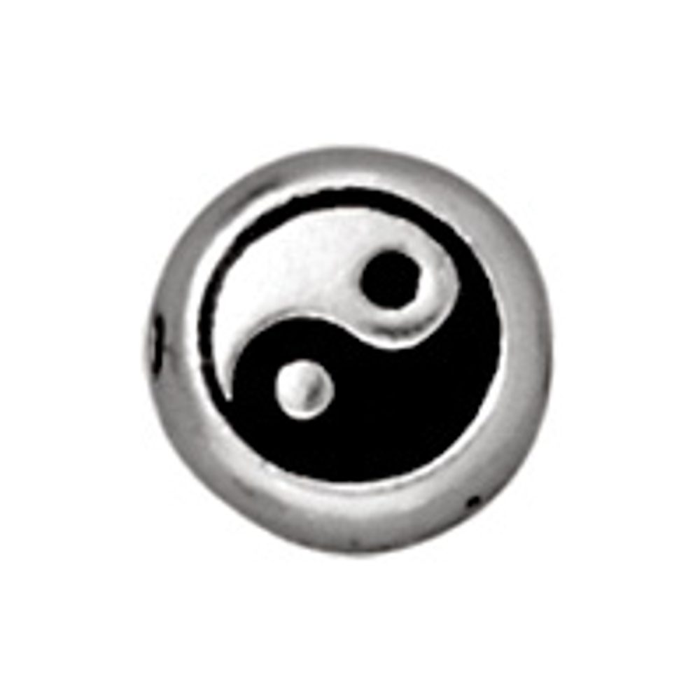 TierraCast korálek Yin Yang starostříbrný - 1 ks
